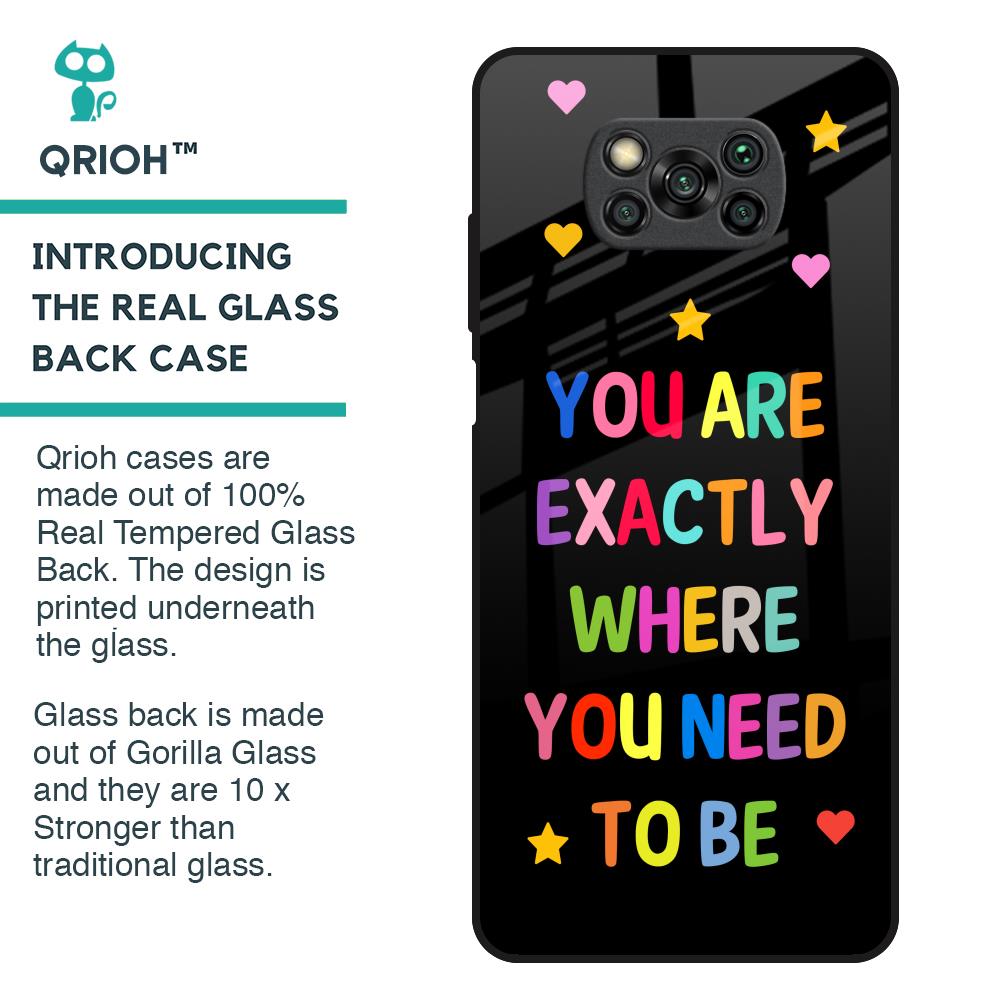Magical Words Glass Case for Poco X3