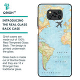 Travel Map Glass Case for Poco X3