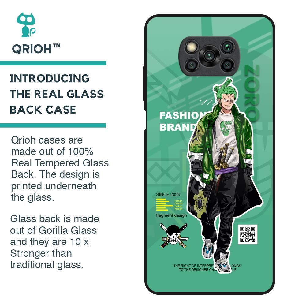 Zoro Bape Glass Case for Poco X3