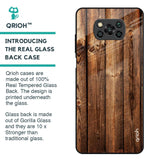 Timber Printed Glass Case for Poco X3