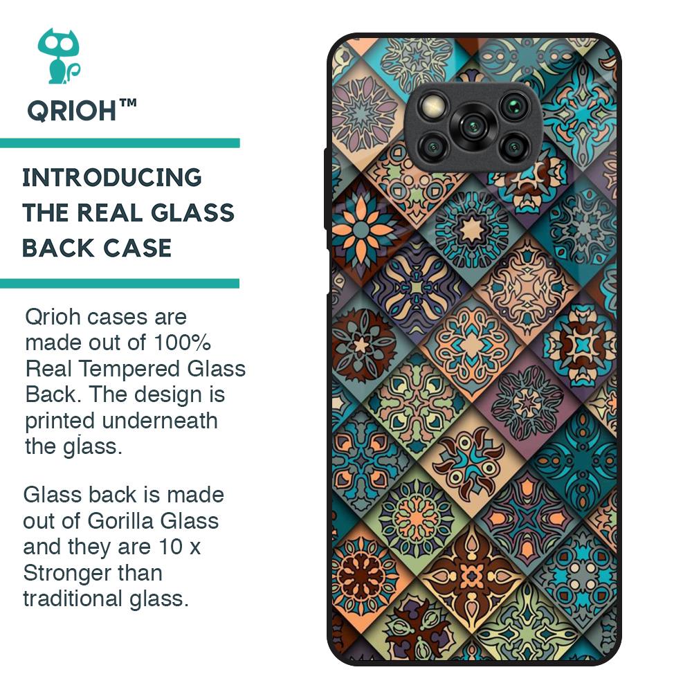 Retro Art Glass Case for Poco X3