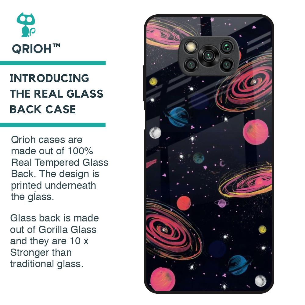 Galaxy In Dream Glass Case For Poco X3