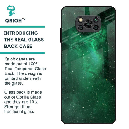 Emerald Firefly Glass Case For Poco X3