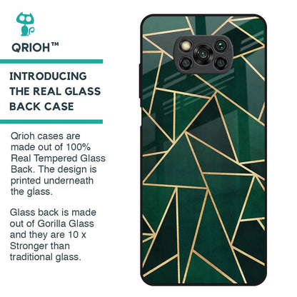 Abstract Green Glass Case For Poco X3