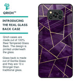 Geometric Purple Glass Case For Poco X3