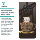 Tea With Kitty Glass Case For Poco X3