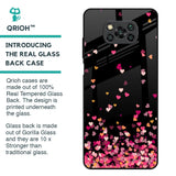 Heart Rain Fall Glass Case For Poco X3
