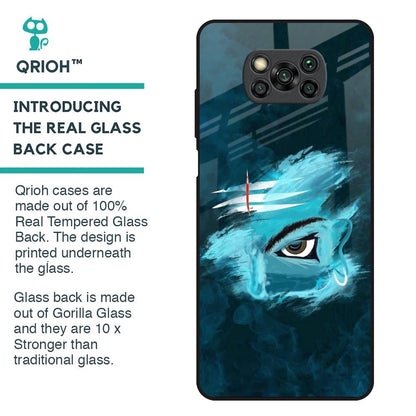 Power Of Trinetra Glass Case For Poco X3