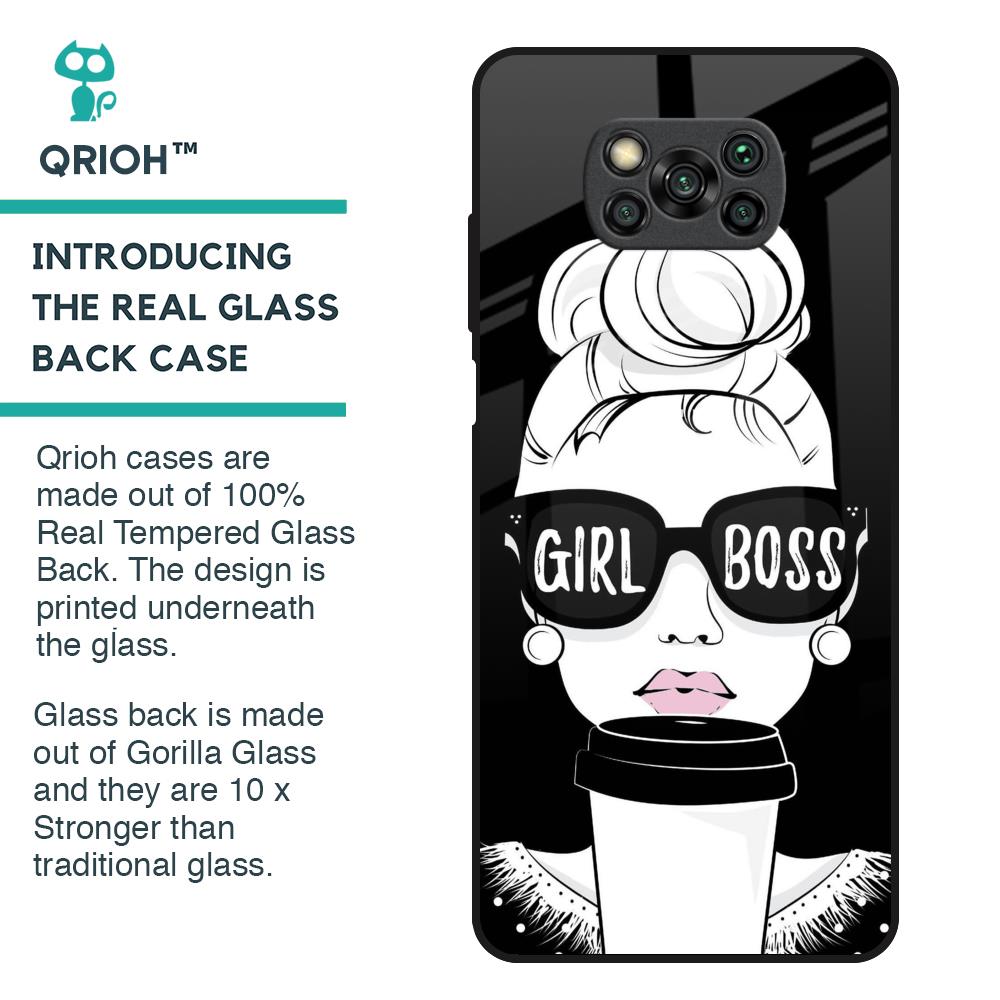 Girl Boss Glass Case For Poco X3