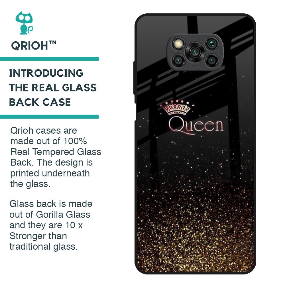 I Am The Queen Glass Case for Poco X3