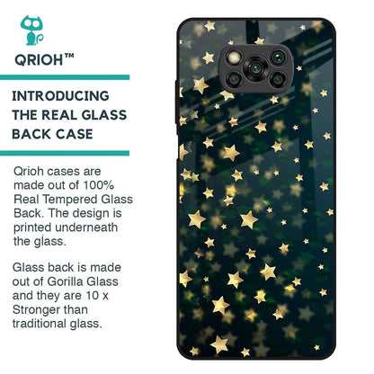 Dazzling Stars Glass Case For Poco X3