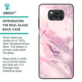 Diamond Pink Gradient Glass Case For Poco X3
