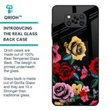 Floral Decorative Glass Case For Poco X3