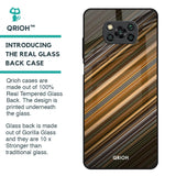 Diagonal Slash Pattern Glass Case for Poco X3