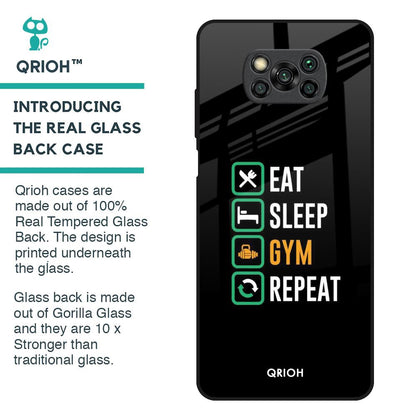 Daily Routine Glass Case for Poco X3