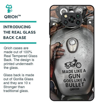 Royal Bike Glass Case for Poco X3