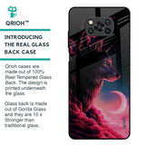 Moon Wolf Glass Case for Poco X3