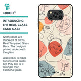 Abstract Faces Glass Case for Poco X3