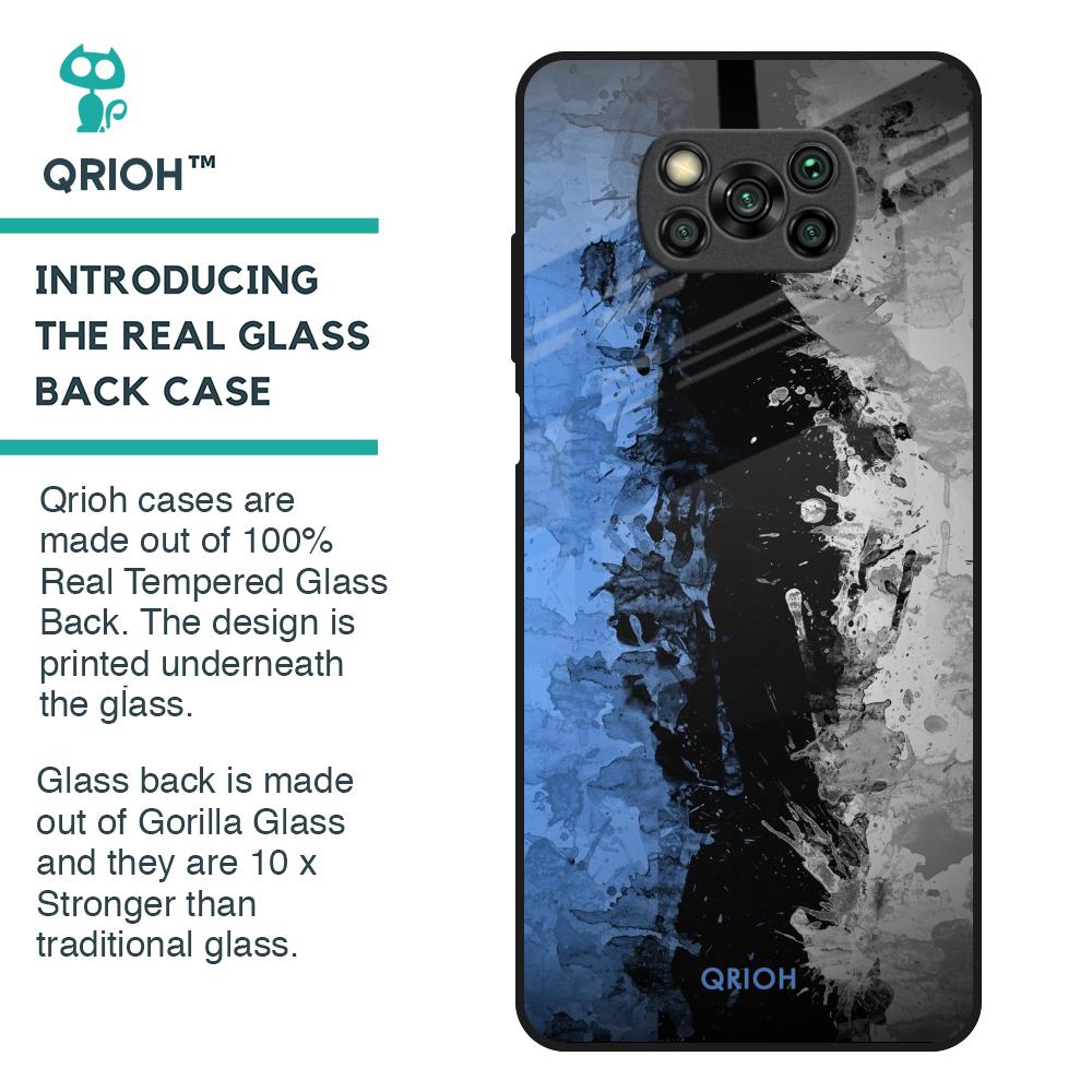 Dark Grunge Glass Case for Poco X3