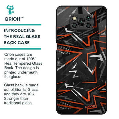 Vector Art Glass Case for Poco X3
