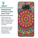 Elegant Mandala Glass Case for Poco X3