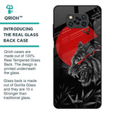 Red Moon Tiger Glass Case for Poco X3