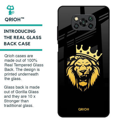 Lion The King Glass Case for Poco X3