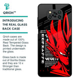 Red Vegeta Glass Case for Poco X3