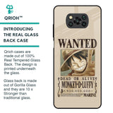 Luffy Wanted Glass Case for Poco X3