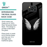 White Angel Wings Glass Case for Poco X3