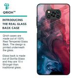 Blue & Red Smoke Glass Case for Poco X3
