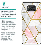 Geometrical Marble Glass Case for Poco X3