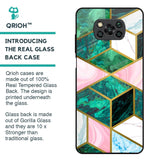 Seamless Green Marble Glass Case for Poco X3