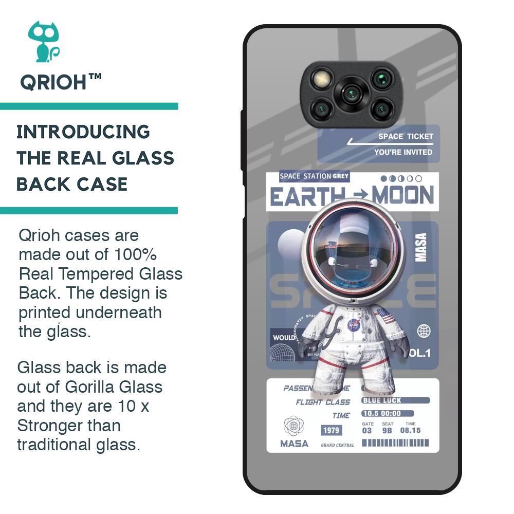 Space Flight Pass Glass Case for Poco X3