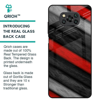 Soft Wooden Texture Glass Case for Poco X3