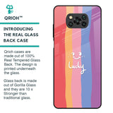 Lucky Abstract Glass Case for Poco X3