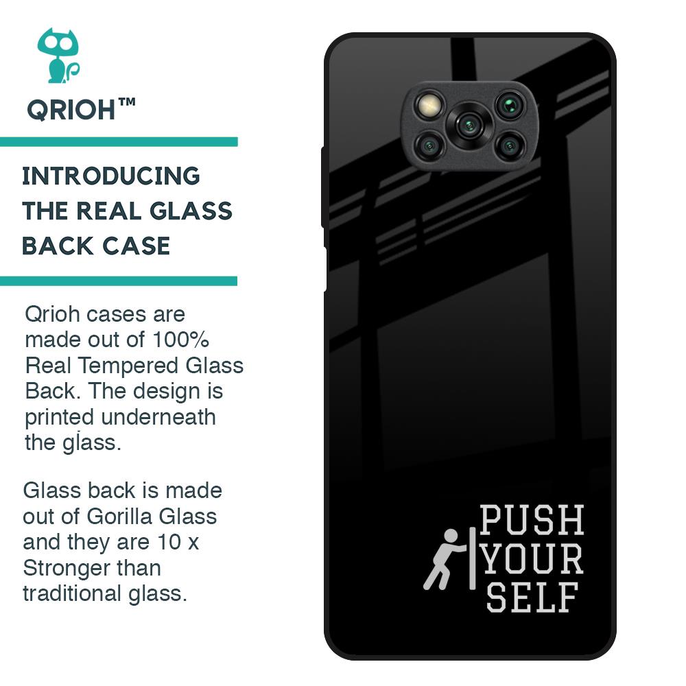 Push Your Self Glass Case for Poco X3