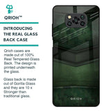 Green Leather Glass Case for Poco X3