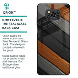 Tri Color Wood Glass Case for Poco X3