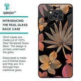 Lines Pattern Flowers Glass Case for Poco X3