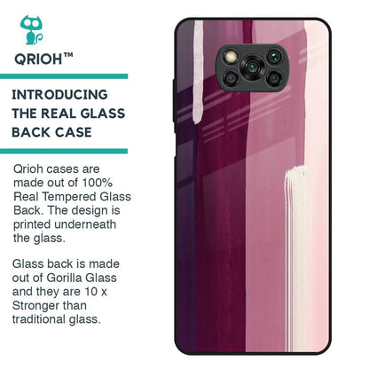 Brush Stroke Art Glass Case for Poco X3