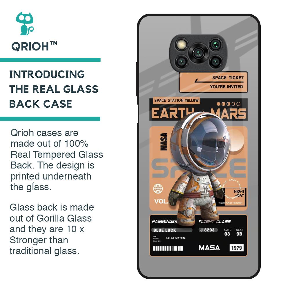 Space Ticket Glass Case for Poco X3