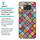 Multicolor Mandala Glass Case for Poco X3