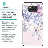 Elegant Floral Glass Case for Poco X3