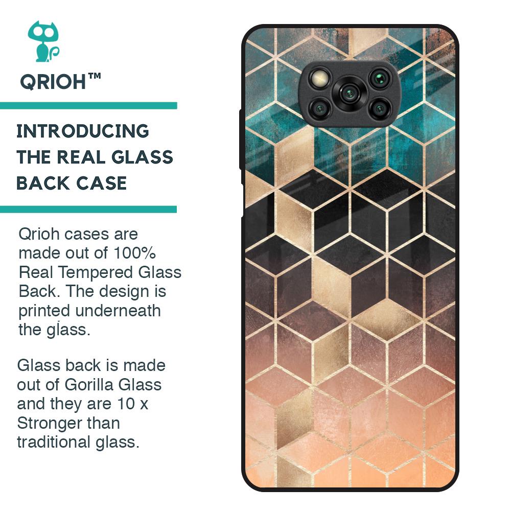 Bronze Texture Glass Case for Poco X3