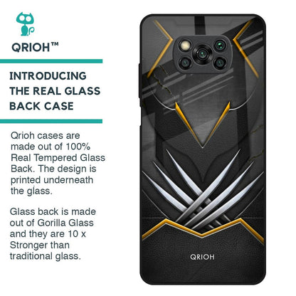 Black Warrior Glass Case for Poco X3