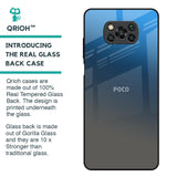 Blue Grey Ombre Glass Case for Poco X3
