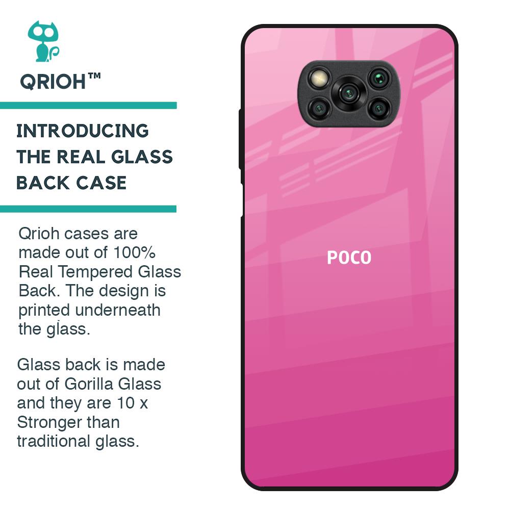 Pink Ribbon Caddy Glass Case for Poco X3