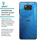 Blue Wave Abstract Glass Case for Poco X3
