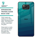 Green Triangle Pattern Glass Case for Poco X3